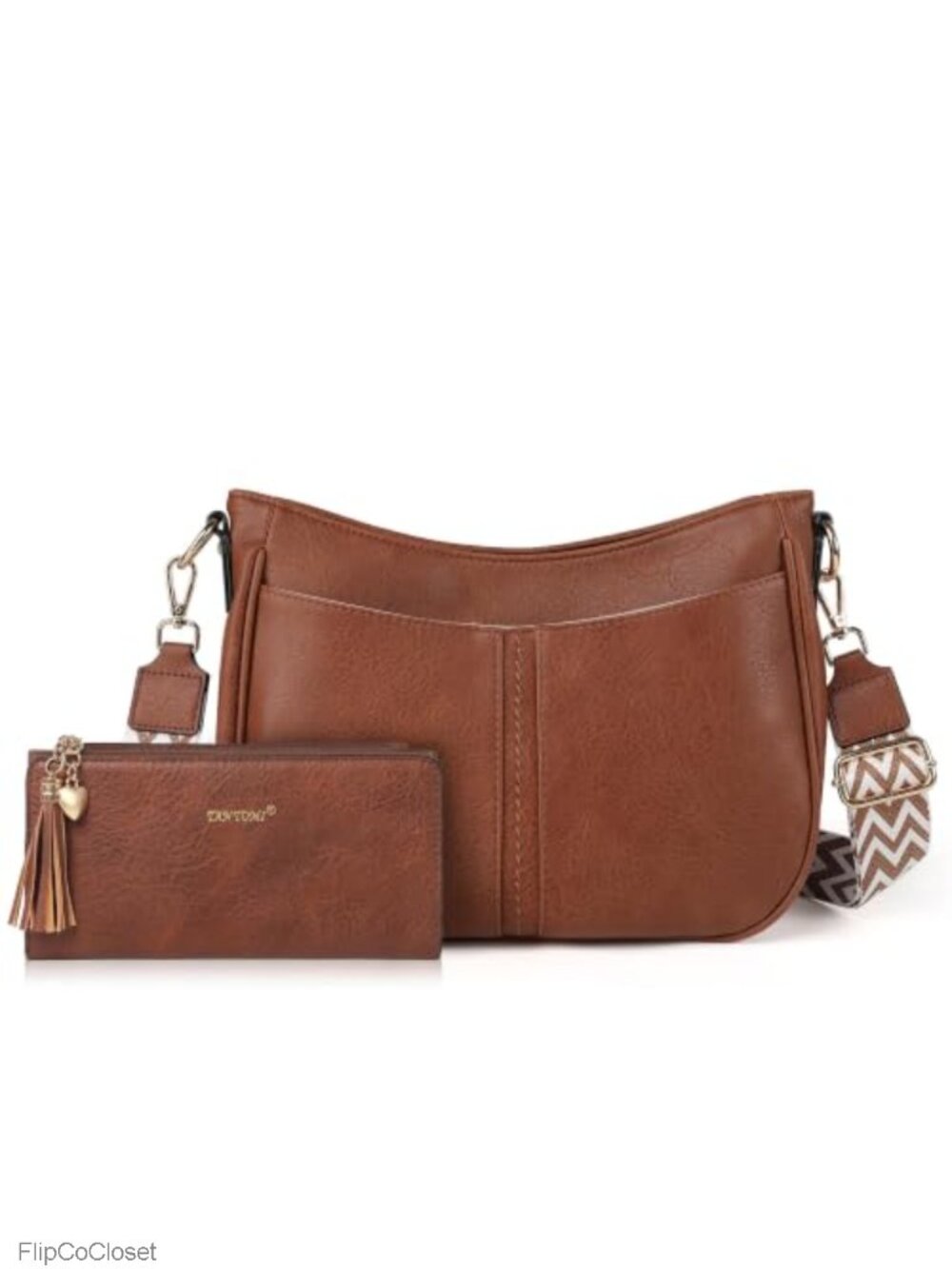 TANTOMI Faux Leather Crossbody Bag Women Vegan Leather Purse with Wallet